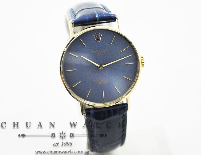 Rolex Ladies Cellini 32mm 4112 Blue Sunburst - Discontinued - Image 3