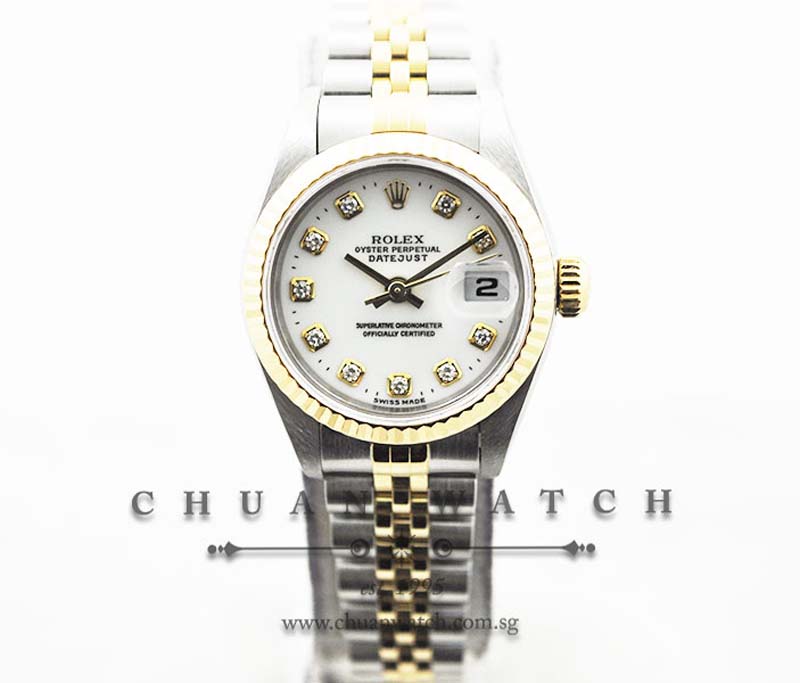 Rolex Ladies DateJust 26mm 79173 White Diamonds - Discontinued