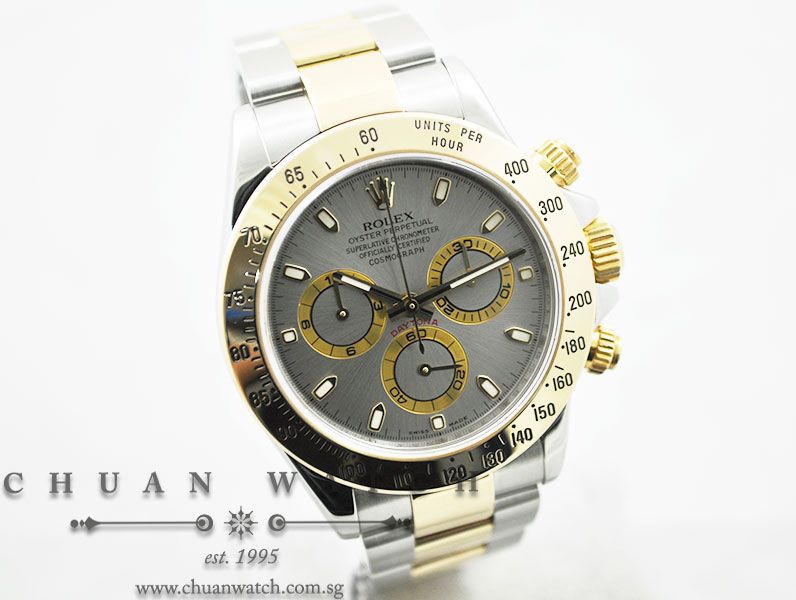 Rolex Cosmograph Daytona 116523 Grey Sunburst Baton - Discontinued - Image 3