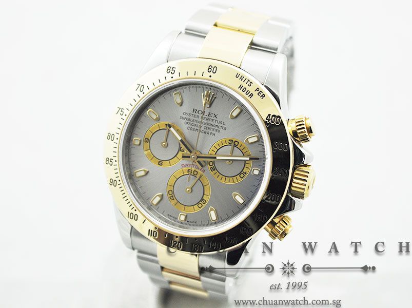 Rolex Cosmograph Daytona 116523 Grey Sunburst Baton - Discontinued - Image 2
