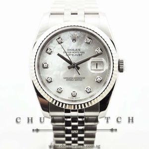 Rolex Gents DateJust 36mm 116234 White MOP Diamonds