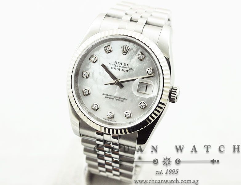 Rolex Gents DateJust 36mm 116234 White MOP Diamonds - Image 2