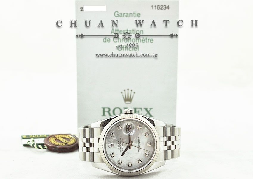 Rolex Gents DateJust 36mm 116234 White MOP Diamonds - Image 5