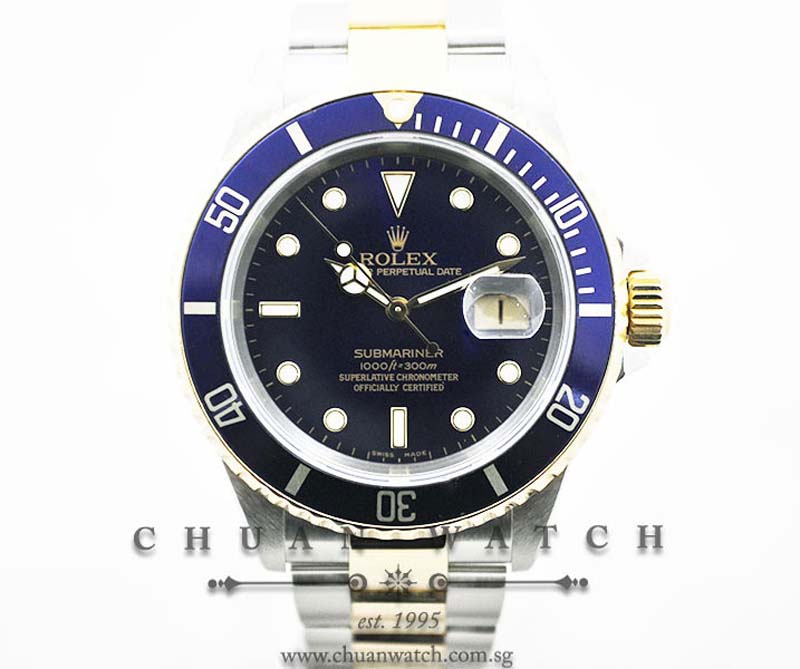Rolex Submariner 16613 Blue Sunburst - Discontinued