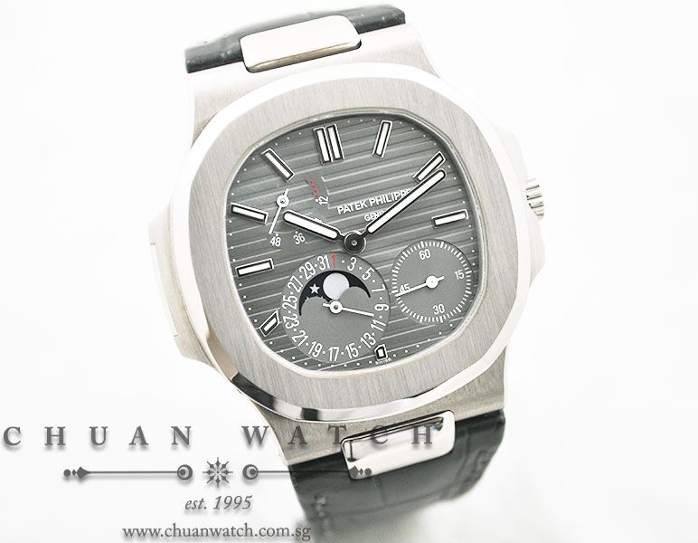 Patek Philippe Nautilus MoonPhase Power-Reserve White Gold 40mm 5712G-001 - Image 3
