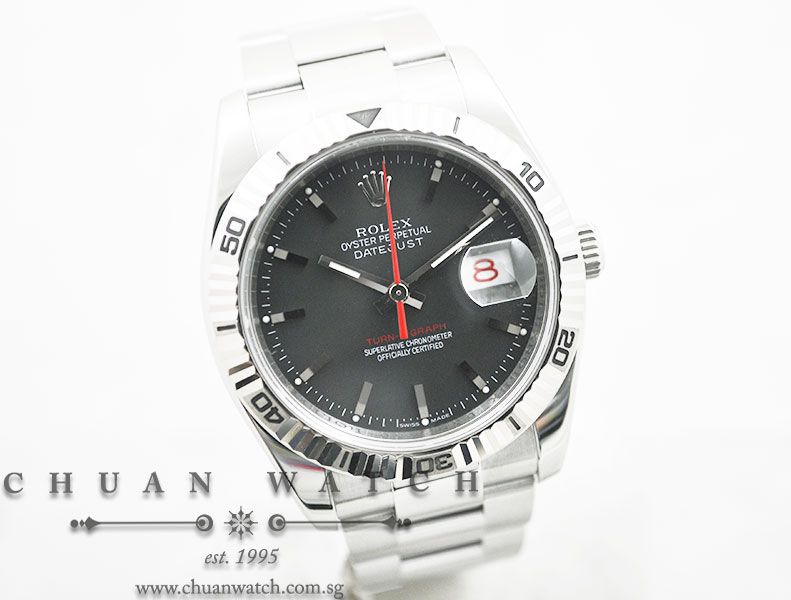 Rolex Gents DateJust Turn-O-Graph Thunderbird 36mm 116264 Grey Baton - Image 3