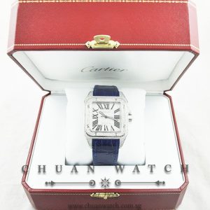 Cartier Santos 100 XL Pave Diamonds W20073X8 :: Chuan Watch