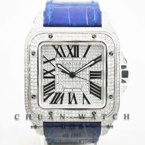 Cartier Santos 100 XL Pave Diamonds W20073X8