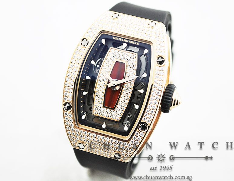 Richard Mille RM07-01 Rose Gold Full Diamonds Red Jasper - Image 2