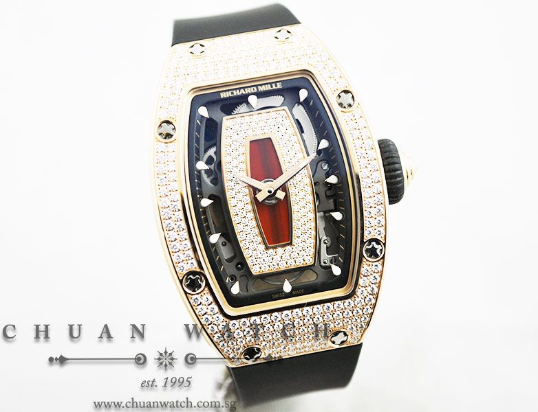 Richard Mille RM07-01 Rose Gold Full Diamonds Red Jasper - Image 3