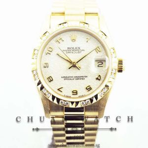 Rolex Boys DateJust President 31mm 68258 Ivory Jubilee Arabic - Discontinued