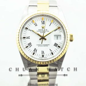 Rolex Gents Oyster Perpetual Date 34mm 15233 White Roman - Discontinued