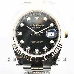 Rolex Gents DateJust 41 126333 Black Diamonds