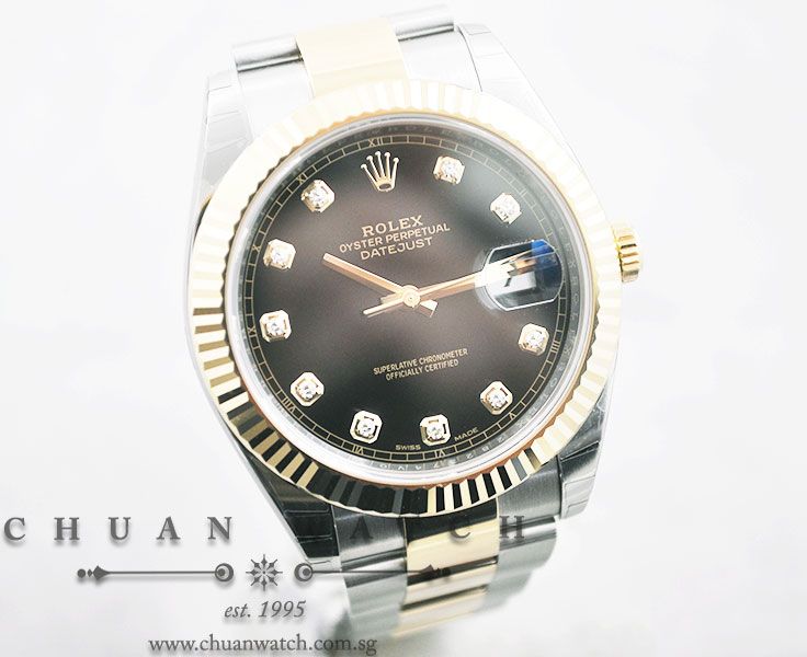 Rolex Gents DateJust 41 126333 Black Diamonds - Image 3