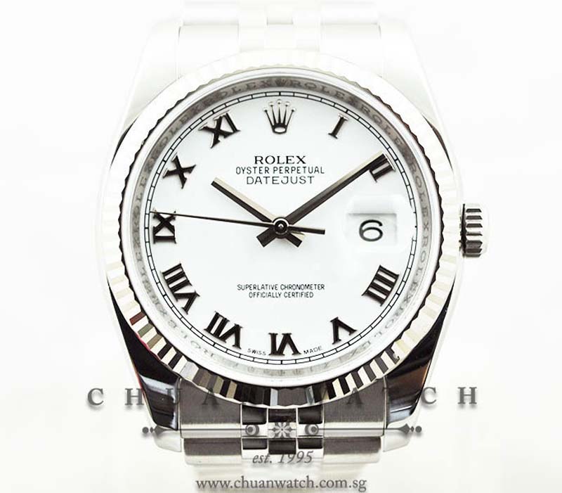 Rolex Gents DateJust 36mm 116234 White Roman