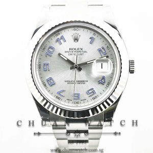 Rolex DateJust II 116334 Rhodium Sunburst Arabic - Discontinued