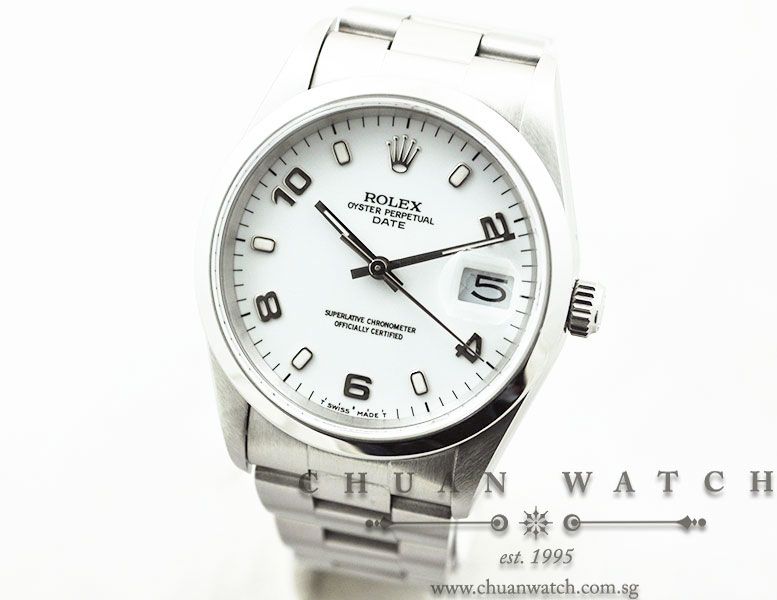 Rolex Gents Oyster Perpetual Date 34mm 15200 White Arabic Baton - Discontinued - Image 2