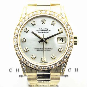 Rolex Boys DateJust President 31mm 78238 White MOP Diamonds - Discontinued