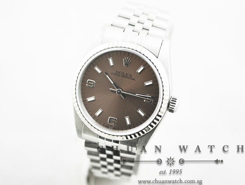 Rolex Boys Oyster Perpetual No-Date 31mm 67514 Salmon Sunburst 3.6.9 - Discontinued - Image 2