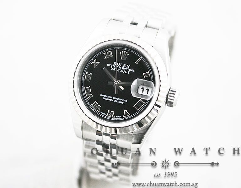 Rolex Ladies DateJust 26mm 179174 Black Roman - Image 2