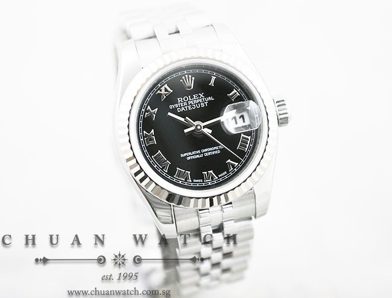 Rolex Ladies DateJust 26mm 179174 Black Roman - Image 3