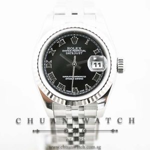 Rolex Ladies DateJust 26mm 179174 Black Roman
