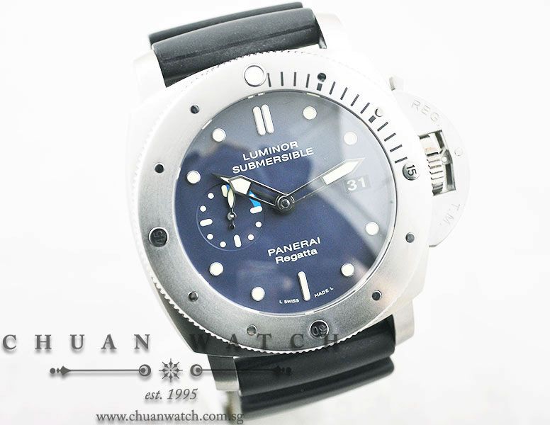 Panerai Luminor Submersible 3-Days Titanio Regatta GMT Pam 371 N - Limited Edition of 500 Pieces Only - Image 3