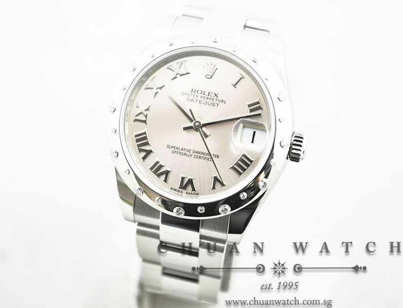 Rolex Boys DateJust 31mm 178344 Pink Sunburst Roman - Image 2