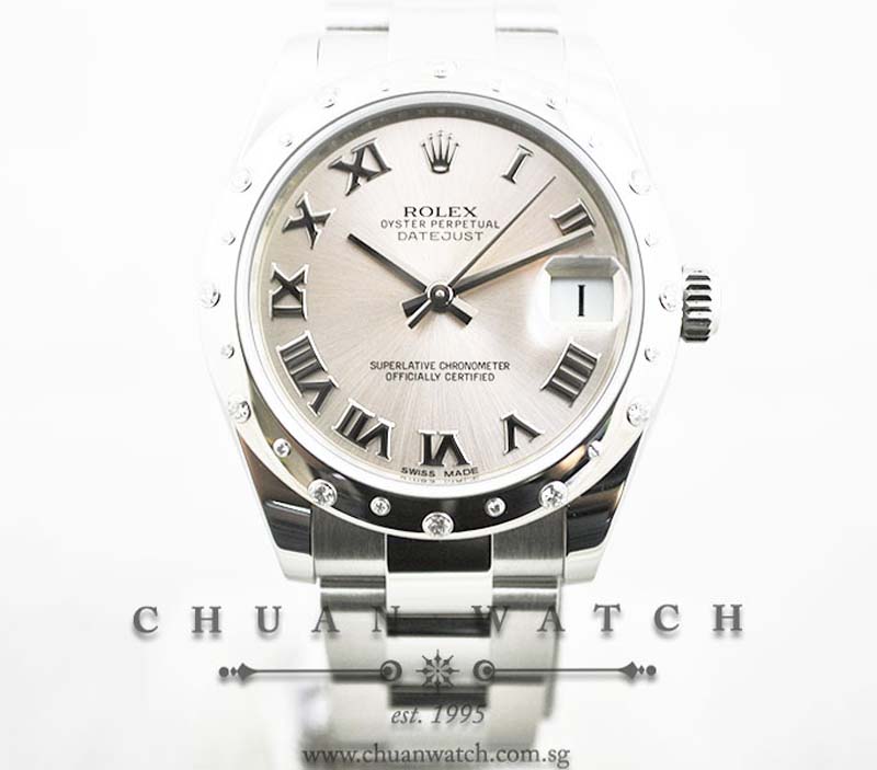 Rolex Boys DateJust 31mm 178344 Pink Sunburst Roman