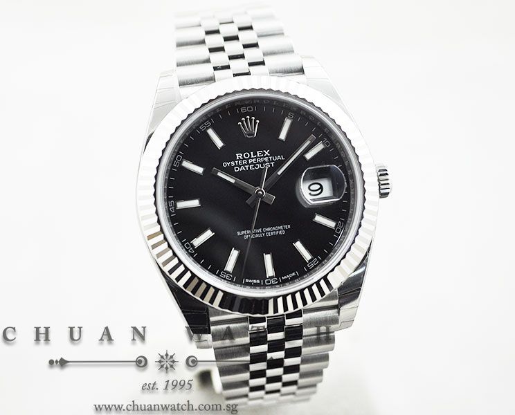 Rolex DateJust 41 126334 Black Sunburst Baton - Image 3