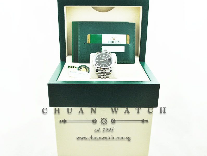 Rolex DateJust 41 126334 Black Sunburst Baton - Image 5