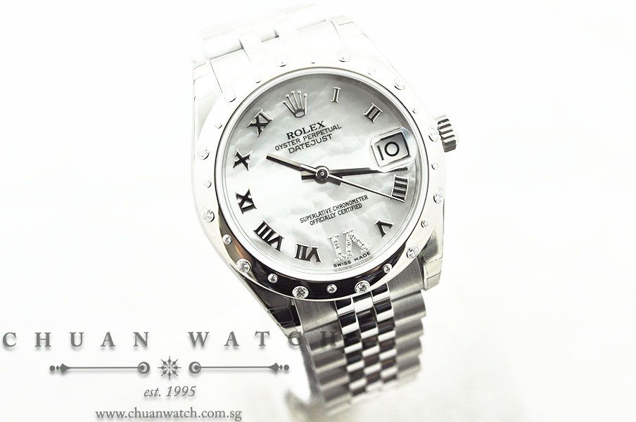 Rolex Boys DateJust 31mm 178344 White MOP Roman VI 11BR - Image 3