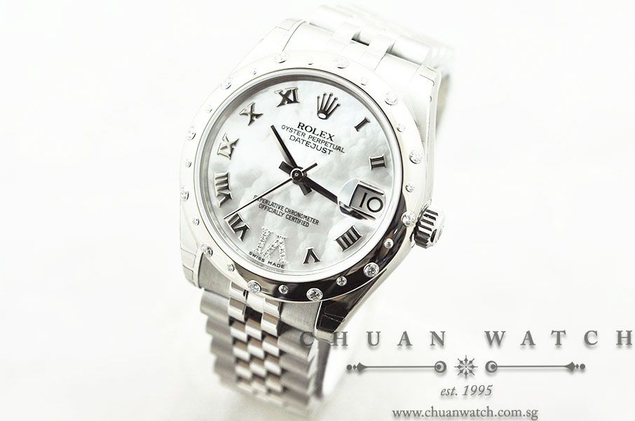 Rolex Boys DateJust 31mm 178344 White MOP Roman VI 11BR - Image 2