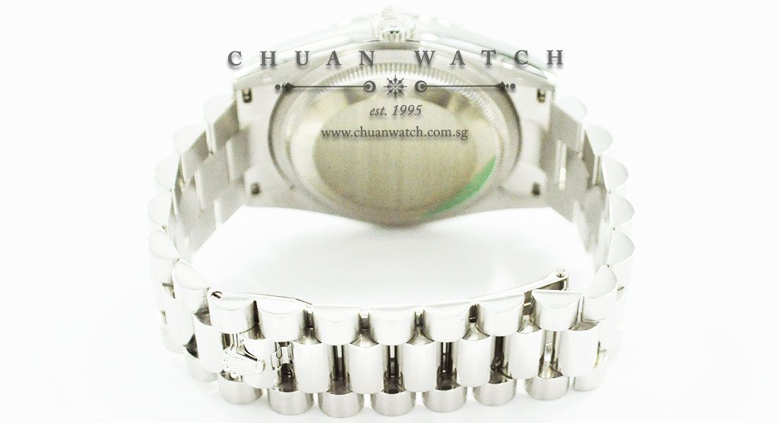 Rolex Day-Date President 36mm 118206 Silver Sunburst Diamonds - Image 4