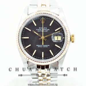Rolex Vintage Gents DateJust 36mm 1601 Black Baton - Discontinued