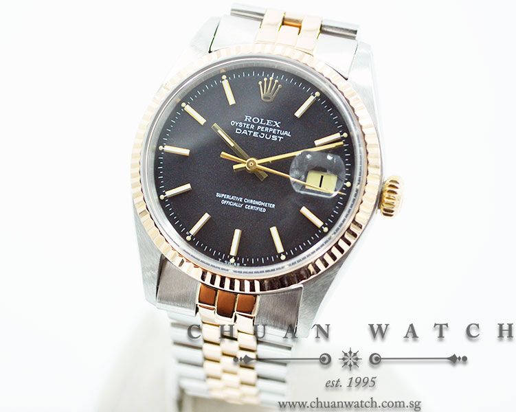 Rolex Vintage Gents DateJust 36mm 1601 Black Baton - Discontinued - Image 2