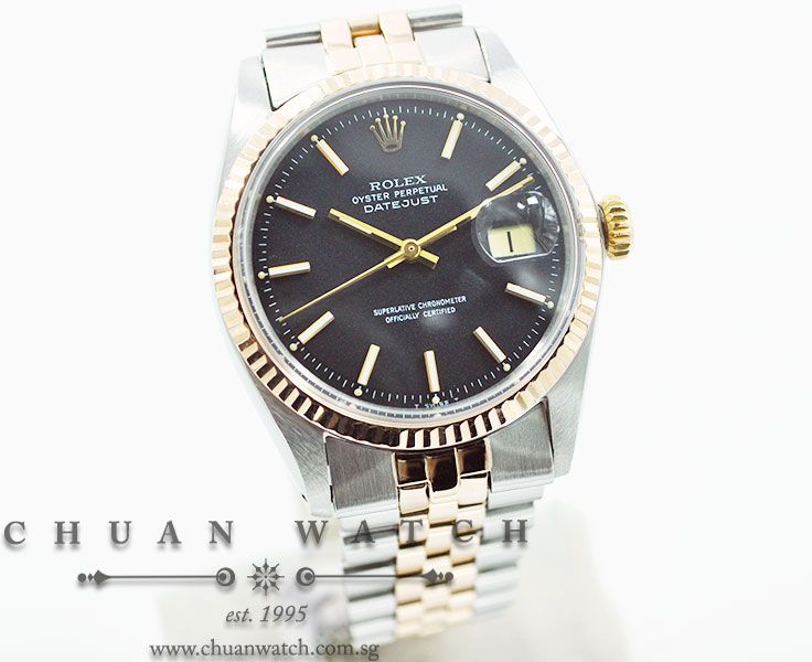 Rolex Vintage Gents DateJust 36mm 1601 Black Baton - Discontinued - Image 3