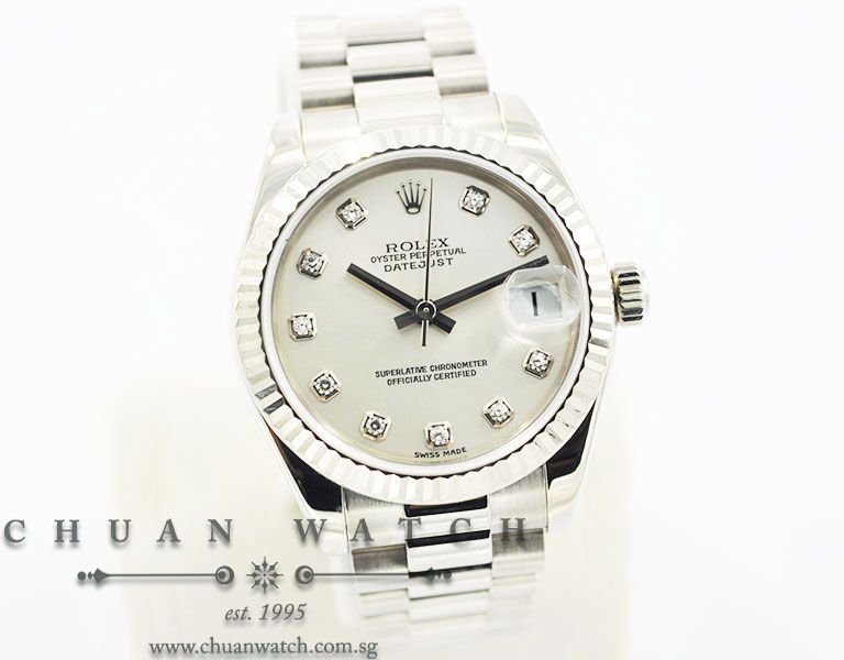 Rolex Boys DateJust President 31mm 178279 Silver Sunburst Diamonds - Image 3