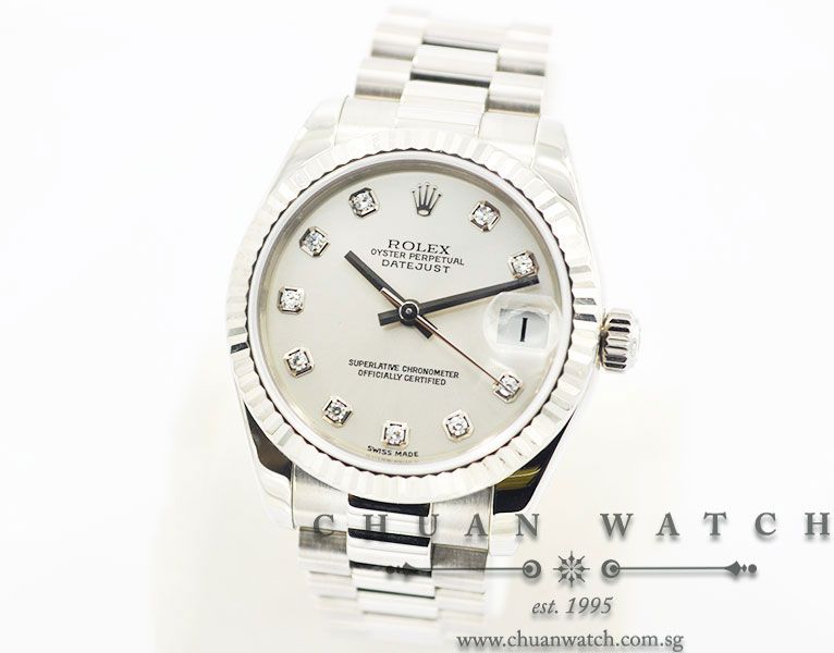 Rolex Boys DateJust President 31mm 178279 Silver Sunburst Diamonds - Image 2