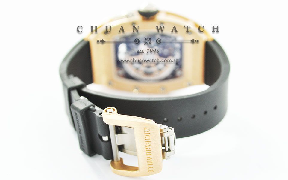 Richard Mille RM037 Rose Gold Top Diamonds Red Half Set Diamonds - Image 4