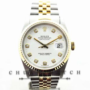 Rolex Gents DateJust 36mm 16233 White Diamonds - Discontinued