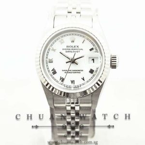 Rolex Ladies DateJust 26mm 69174 White Roman - Discontinued