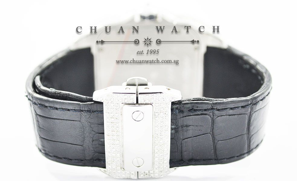 Cartier Santos 100 XL Pave-Set Diamonds W20073X8 - Image 4