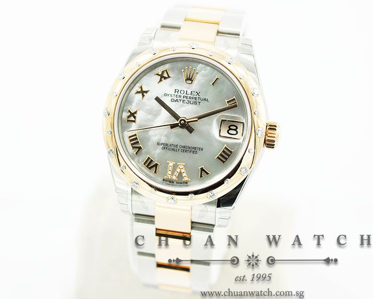 Rolex Boys DateJust 31mm 178341 White MOP Roman VI 11BR - Image 2