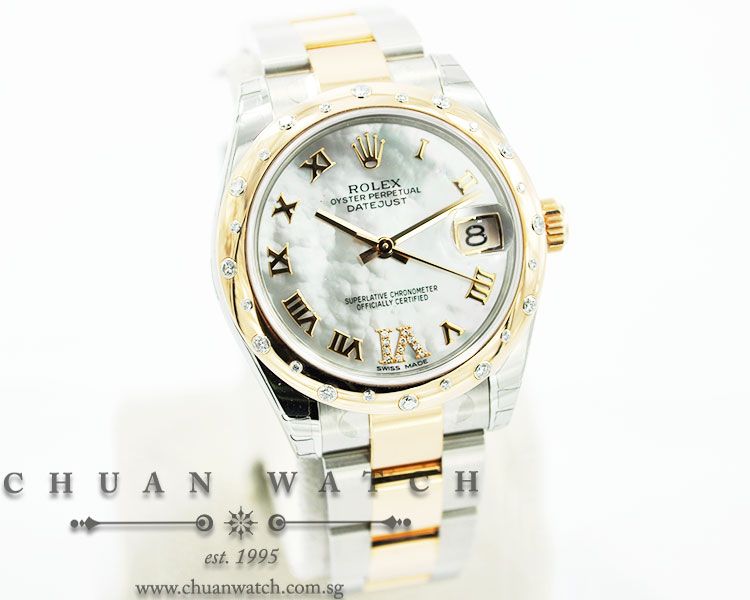 Rolex Boys DateJust 31mm 178341 White MOP Roman VI 11BR - Image 3