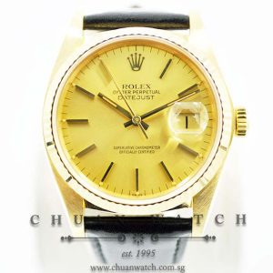 Rolex Vintage Gents DateJust 36mm 16018 Champagne Sunburst Baton - Discontinued
