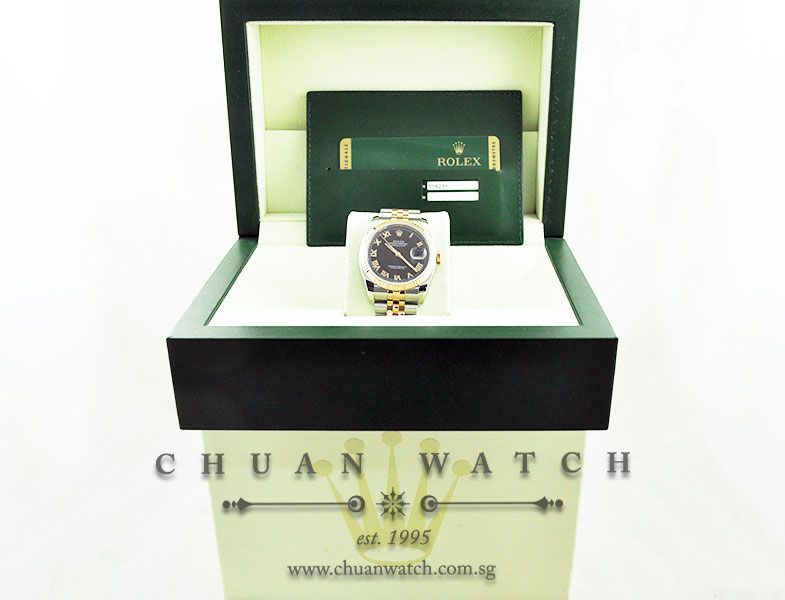 Rolex Gents DateJust 36mm 116231 Black Roman - Image 5