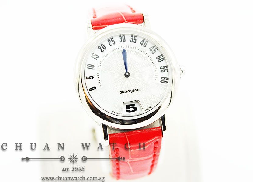 Gerald Genta Ladies Retro Jump Hour Quartz White Gold 27mm G.3624.7 - Image 3