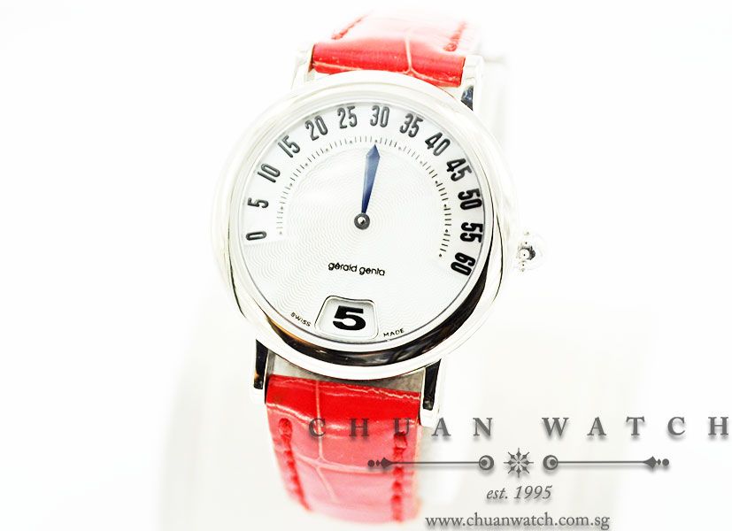 Gerald Genta Ladies Retro Jump Hour Quartz White Gold 27mm G.3624.7 - Image 2