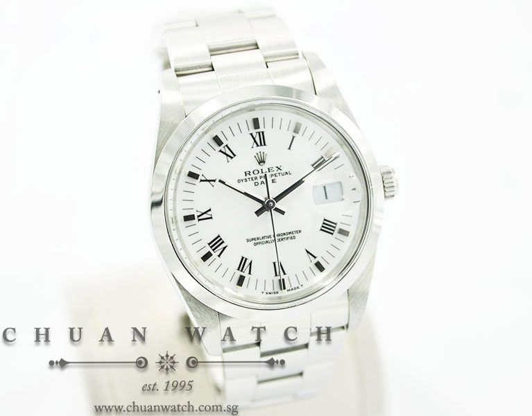 Rolex Oyster Perpetual Date 34mm 15000 White Roman - Discontinued - Image 3